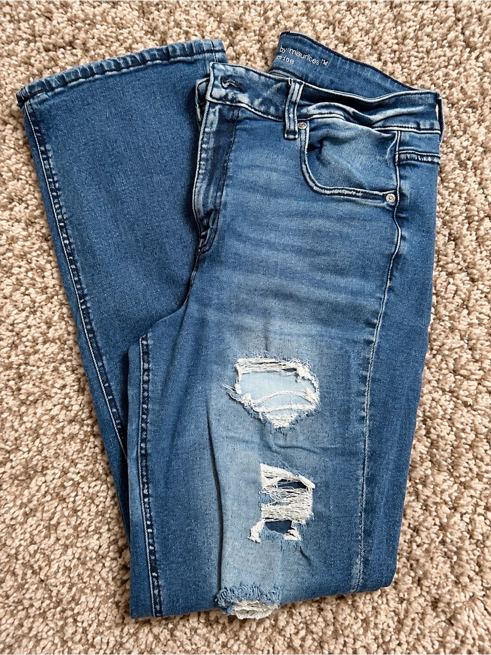 Maurice’s Distressed Blue Women's Jeans size 14